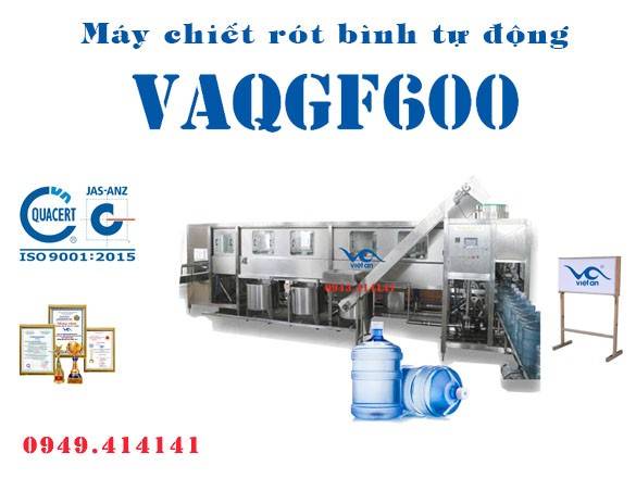 Máy chiết rót nước đóng bình VAQGF600